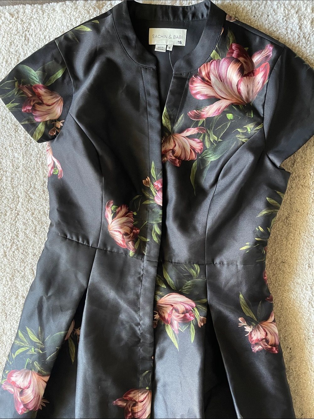 Sachin & Babi Marta Floral Print Satin Gown - Picture 4 of 8